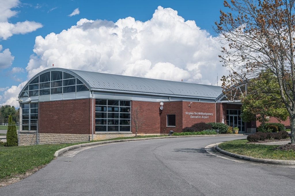 Exterior shot of Montgomery County Executive Airport Building